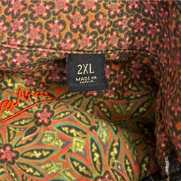 Robert Graham Flip Cuff Button Down Shirt Men 2XL Blue - Picture 11 of 15